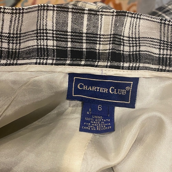 Charter Club Black Plaid high waisted
Shorts size 6 - Picture 5 of 7